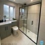 ONLY OPENED - Black Sliding Shower Door 1000mm 8mm Glass - Pavo