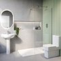 1100mm Chrome Shower Screen for Wet Room & Walk In Shower - Corvus