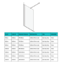1100mm Chrome Shower Screen for Wet Room & Walk In Shower - Corvus
