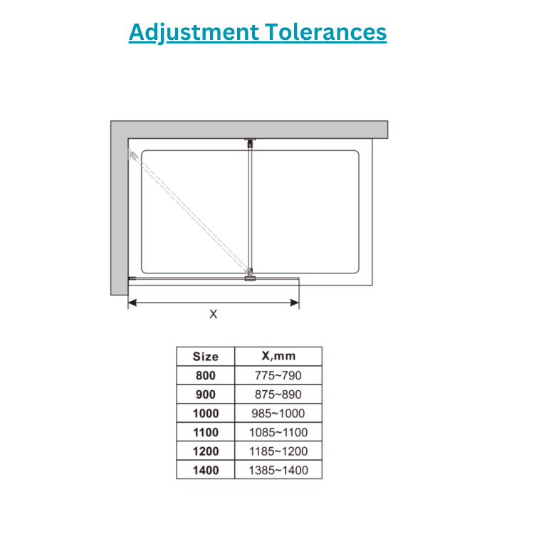 GRADE A1 - Wetroom Panel 1100mm Chrome 8mm Glass - Corvus Range