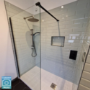 1100mm Black Shower Screen for Wet Room & Walk In Shower - Corvus
