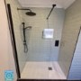 GRADE A2 - 1200mm Black Frameless Wet Room Shower Screen - Corvus