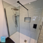 1200mm Black Frameless Wet Room Shower Screen - Corvus