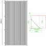 GRADE A2 - 1100mm Black Fluted Glass Wet Room Shower Screen - Volan