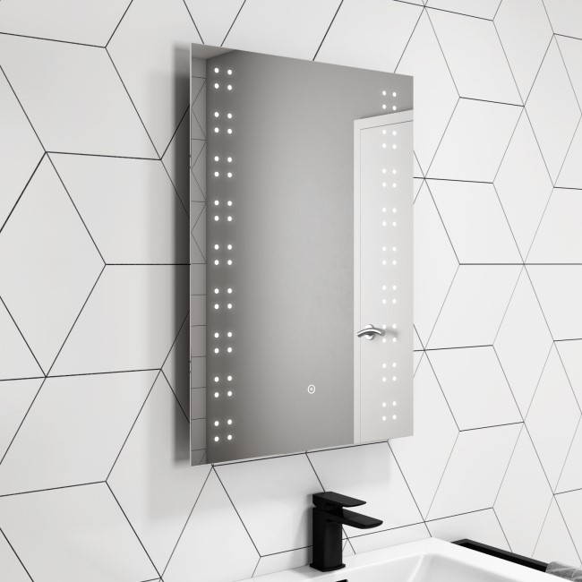 GRADE A1 - Leo Illuminated LED Bathroom Mirror with Demister - 500 x 700mm