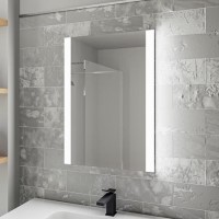 Rectangular LED Bathroom Mirror with Demister 500 x 700mm - Pegasus