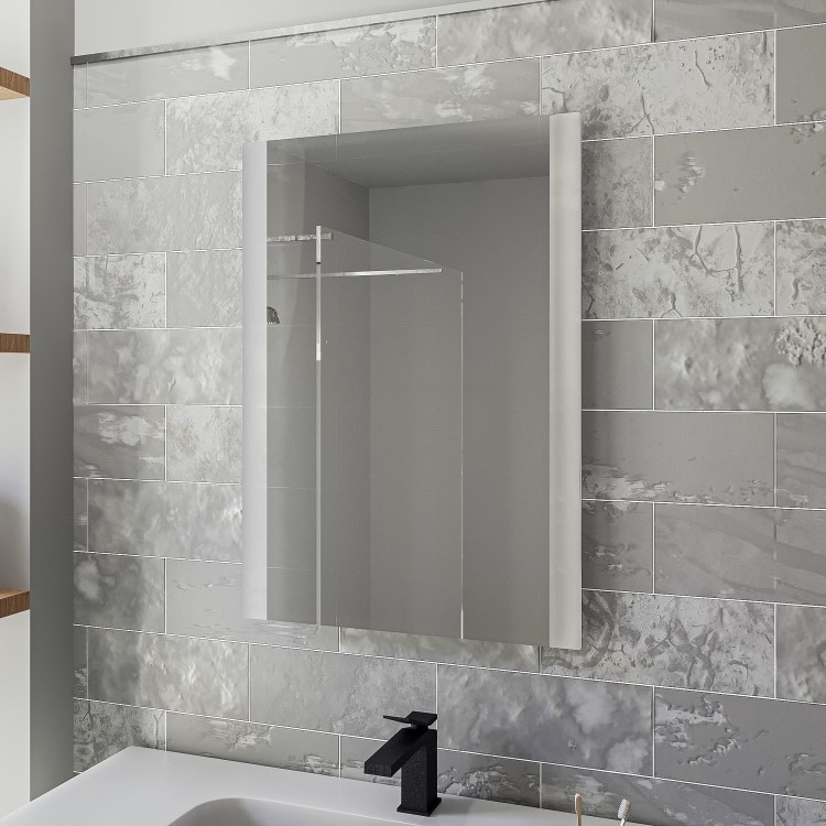 Rectangular LED Bathroom Mirror with Demister 500 x 700mm - Pegasus