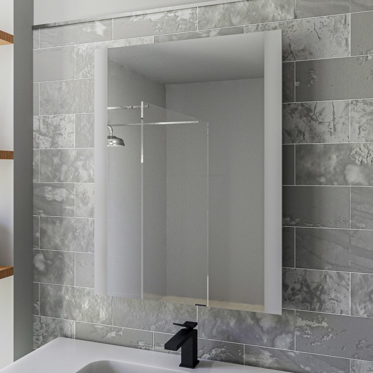 Rectangular LED Bathroom Mirror with Demister 600 x 800mm - Pegasus