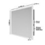 Rectangular Heated Bathroom Mirror with Lights, Bluetooth & Shaver Socket 700 x 500mm - Divine