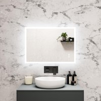 ONLY OPENED - LED Bathroom Mirror with Bluetooth & Shaver Socket 700 x 500mm - Divine