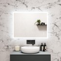 BeBa_26146A Rectangular Heated Bathroom Mirror with Lights Shaver Socket & Bluetooth Speaker 800 x 600mm - Divine