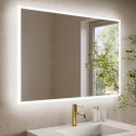 BeBa_26147 Rectangular Heated Bathroom Mirror with Lights Shaver Socket & Bluetooth Speaker 1000 x 700mm - Divine
