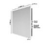 Rectangular Heated Bathroom Mirror with Lights Shaver Socket & Bluetooth Speaker 1000 x 700mm - Divine