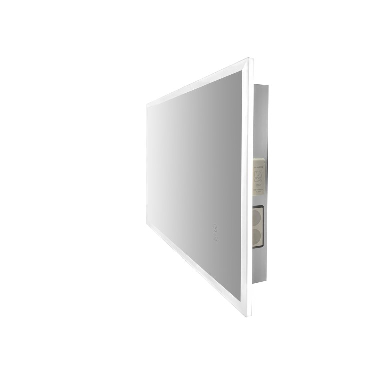 Rectangular LED Bathroom Mirror with Bluetooth & Shaver Socket 1000 x 700mm - Divine