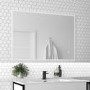 Rectangular LED Bathroom Mirror with Bluetooth & Shaver Socket 1000 x 700mm - Divine