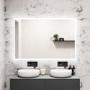 ONLY OPENED - Rectangular LED Bathroom Mirror with Bluetooth & Shaver Socket 1200 x 800mm - Divine