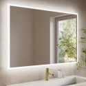 BeBa_26148A Rectangular Heated Bathroom Mirror with Lights Shaver Socket & Bluetooth Speaker 1200 x 800mm - Divine