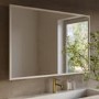 Rectangular Heated Bathroom Mirror with Lights, Bluetooth & Shaver Socket 1200 x 800mm - Divine