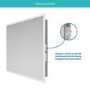 ONLY OPENED - Rectangular LED Bathroom Mirror with Bluetooth & Shaver Socket 1200 x 800mm - Divine