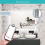 Rectangular LED Heated Bathroom Mirror with Bluetooth & Shaver Socket 1200 x 800mm - Divine