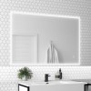 Rectangular LED Bathroom Mirror with Bluetooth &amp; Shaver Socket 1200 x 800mm - Divine
