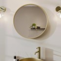 BeBa_26156 Round Gold Bathroom Mirror 600mm - Alcor