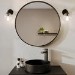 Round Black Bathroom Mirror 800mm - Alcor
