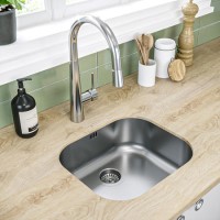 ONLY OPENED - Single Bowl Undermount Chrome Stainless Steel Kitchen Sink - Ava ONLY OPENED - Single Bowl Undermount Chrome Stainless Steel Kitchen Sink - Ava