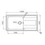 Single Bowl Chrome Microlinen Stainless Steel Kitchen Sink with Reversible Drainer - Enza Isabella