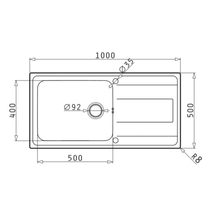 Single Bowl Chrome Microlinen Stainless Steel Kitchen Sink with Reversible Drainer - Enza Isabella