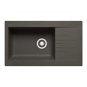 BeBa_26200 Single Bowl Black Composite Kitchen Sink with Reversible Drainer - Essence Amelia