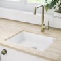 Single Bowl Undermount White Granite Composite Kitchen Sink - Enza Madison