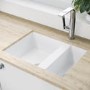 1.5 Bowl Undermount White Granite Composite Kitchen Sink Reversible - Enza Madison