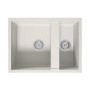 1.5 Bowl Undermount White Granite Composite Kitchen Sink Reversible - Enza Madison