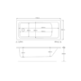 Rutland Single Ended Bath with 14 Jet Whirlpool System and 12 Jet Airspa System - 1800 x 800mm