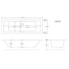 Chiltern Double Ended Bath with 6 Jet Whirlpool System - 1800 x 800mm