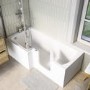 L Shaped Shower Bath with Front Panel & Bath Screen, Right Hand 1700 x 750mm - Yale