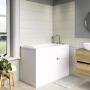 Small Deep Walk In Bath Right Hand with Front Panel & Integrated Seat 1210 x 660mm - Princeton