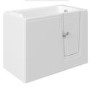Small Deep Walk In Bath Right Hand with Front Panel & Integrated Seat 1210 x 660mm - Princeton