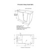 Small Deep Walk In Bath Right Hand with Front Panel &amp; Integrated Seat 1210 x 660mm - Princeton