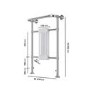 White and Chrome Traditional Column Radiator with Towel Rail 952 x 479mm - Regent