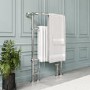 GRADE A2 - White and Chrome Traditional Column Radiator with Towel Rail 952 x 659mm - Regent