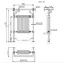 GRADE A2 - White and Chrome Traditional Column Radiator with Towel Rail 952 x 659mm - Regent