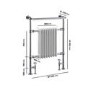 White and Chrome Traditional Column Radiator with Towel Rail 952 x 659mm - Regent