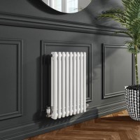 White Horizontal 2 Column Traditional Radiator 600 x 425mm - Nambi White Horizontal 2 Column Traditional Radiator 600 x 425mm - Nambi