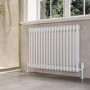 White Horizontal 2 Column Traditional Radiator 600 x 830mm - Nambi