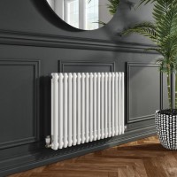White Horizontal 2 Column Traditional Radiator 600 x 830mm - Nambi White Horizontal 2 Column Traditional Radiator 600 x 830mm - Nambi