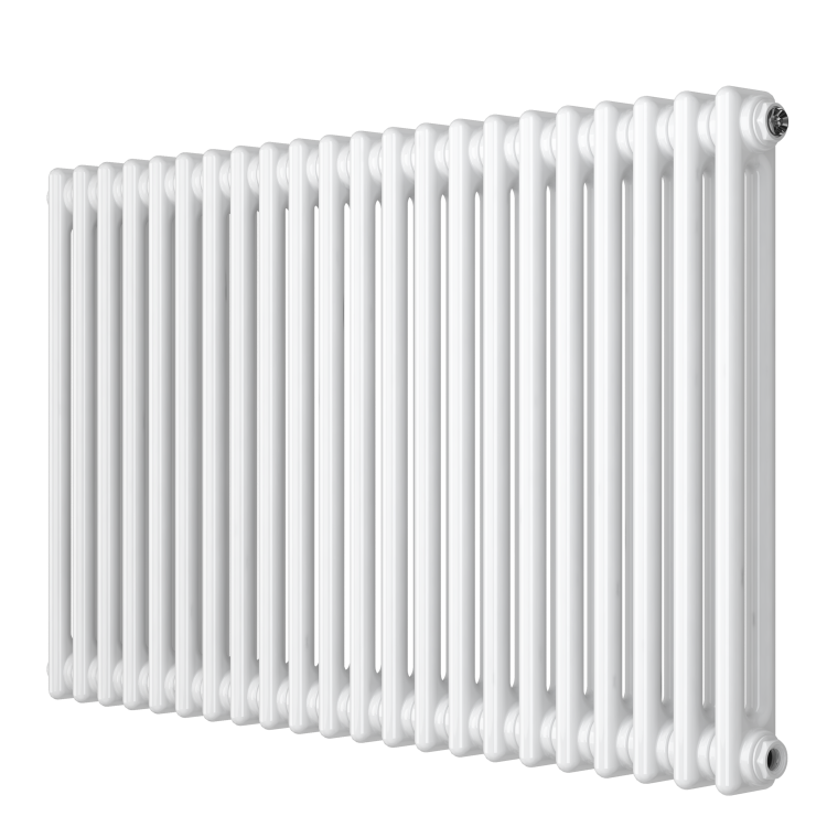 ALMOST PERFECT - White Horizontal 2 Column Traditional Radiator 600 x 1010mm - Nambi
