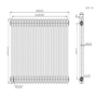 ALMOST PERFECT - White Horizontal 2 Column Traditional Radiator 600 x 1010mm - Nambi