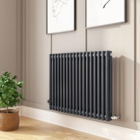 Nambi 2 Column Traditional Radiator - 600mm x 828mm - Anthracite